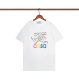 Casablanca T Shirts Portal Printed Cotton Loose Tee