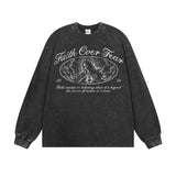 Vintage T-shirts Vintage Printed Short Sleeve T-Shirts Washed and Old