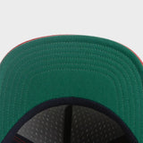 Trendy flat brimmed hat embroider la creme breathable mesh