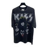 Men Vintage T-Shirts vintage European Tour Kiss Rock Band Short Sleeves
