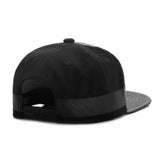 Trendy flat brimmed hat leather