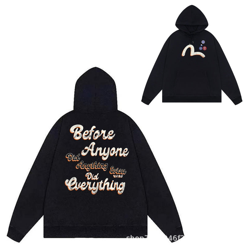 Evisu Hoodie Letter Print Male