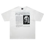 Men Vintage T-Shirts Nirvana Band Kurt Donald Cobain Kurt Cobain Short Sleeves