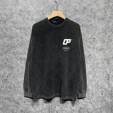 Purple Brand Distressed Long Sleeve Shirt Fashion Distressed Loose Long-sleeved Top
