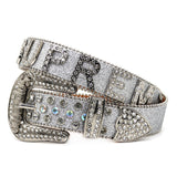 Hip-hop punk rhinestone belt lettersupreme belt