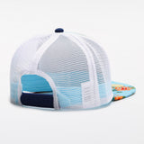 Trendy flat brimmed hat summer mesh breathable sunshade adjustable