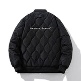 Men Vintage Jackets Loose rhombus cotton-padded baseball jacket jacket jacket