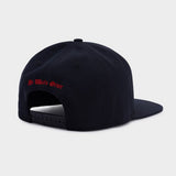 Trendy flat brimmed hat rose embroider