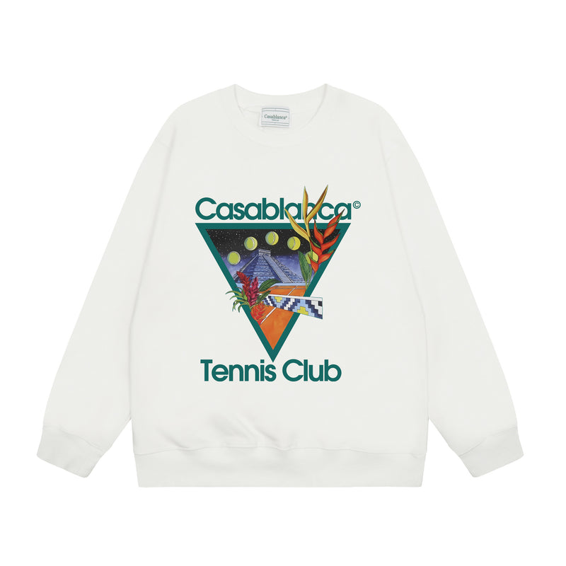 Casablanca Long sleeve T-shirt Crew neck loose terry sweater