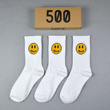 Men socks spring and summer drew smiley face