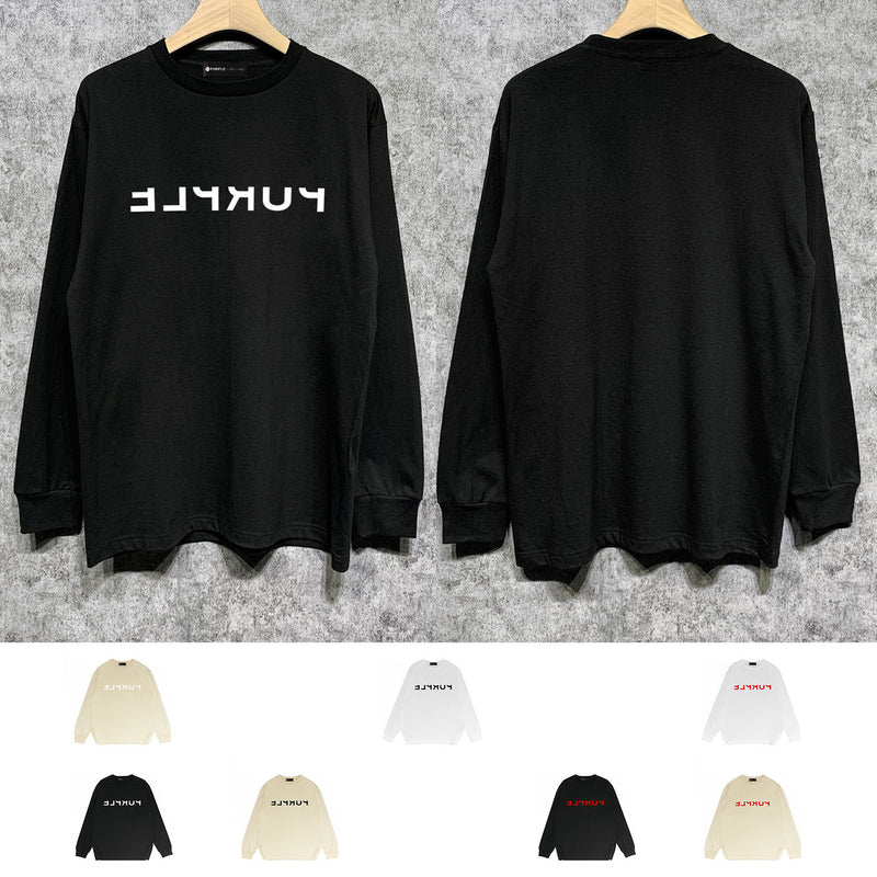 Purple Brand Long Sleeve T-Shirt Fashion Loose Long Sleeve Top