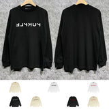 Purple Brand Long Sleeve T-Shirt Fashion Loose Long Sleeve Top