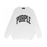 Purple Brand Long Sleeve T-Shirt Fashion Loose Long Sleeve Top