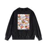 Purple Brand Distressed Sweatshirt Retro Vintage Crew Neck Sweater