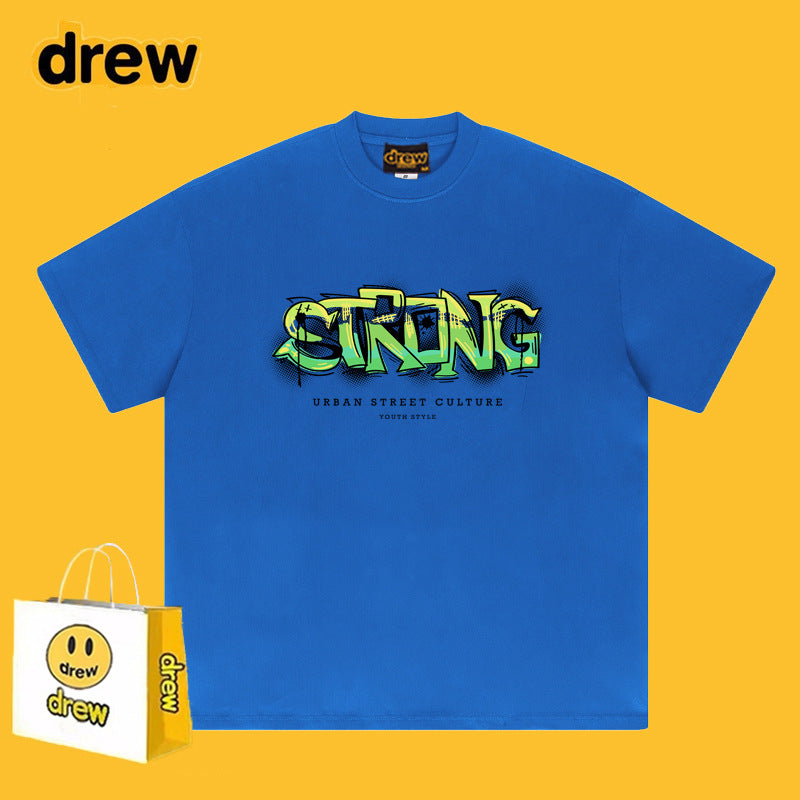Drew T Shirts Smiley T-shirt Graffiti Printing