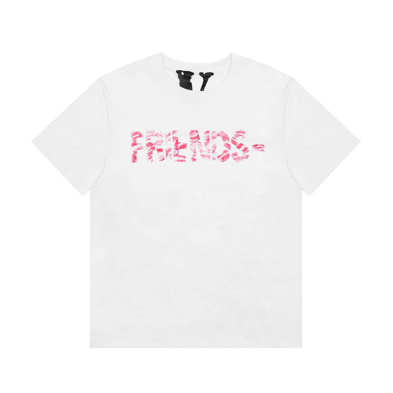 Vlone T Shirt Spring Summer Red Lip Pattern Short Sleeve