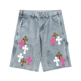 Chrome Heart Shorts Summer Shorts Loose Jeans