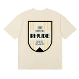 Rhude T Shirt Ski Theme Letter Print Short Sleeve T-Shirt