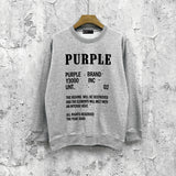 Purple Brand Sweatshirt Loose Crew Neck Sweater