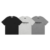 Fog Essentials T Shirts Spring/Summer FOG Double Line Letter Pattern Crew Neck Short Sleeves