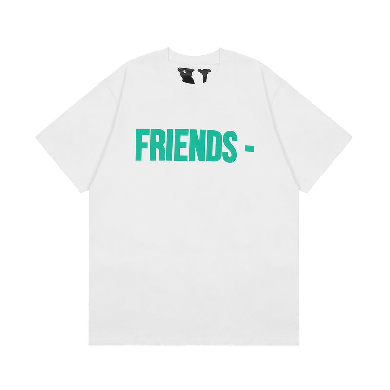 Vlone T Shirt Spring Summer Purple Big V Crew Neck