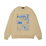 Purple Brand Sweatshirt Loose Crew Neck Sweater