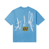 Denim Tears T Shirts Flame Wood Cotton Printed Loose Short Sleeve T-shirt