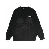 Purple Brand Long Sleeve T-Shirt Fashion Loose Long Sleeve Top