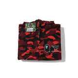 Bathing Ape Hoodie Summer Camo Red Hooded Cardigan Zip Sweater Jacket