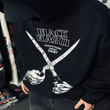 Men Vintage T-Shirts American Vintage Saint Black Flag Black Flag Hooded
