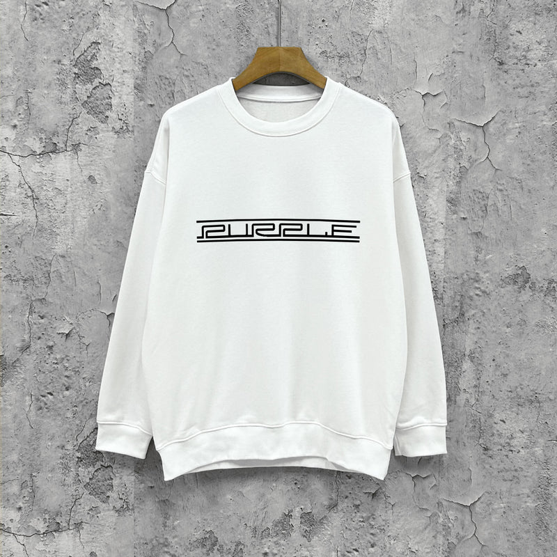 Purple Brand Sweatshirt Loose Crew Neck Sweater