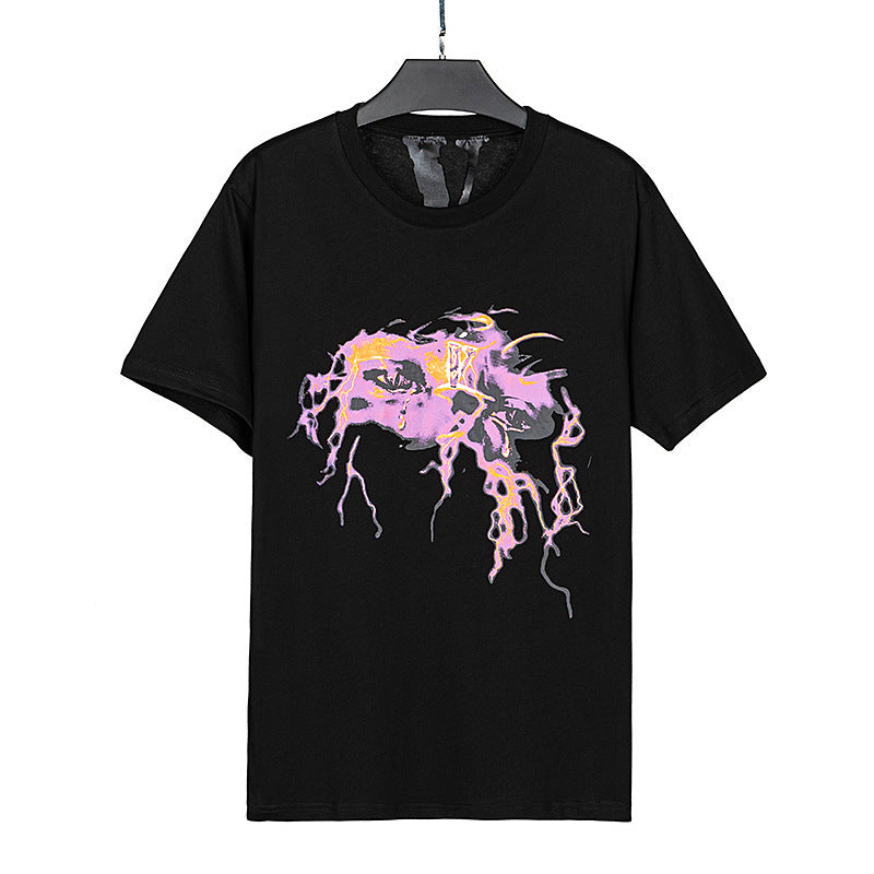Vlone T Shirts Printed Loose Fashion Brand Men's and Women's T-shirt Short Sleeve