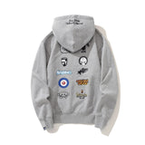 Bathing Ape Hoodie Skull Ape Man Letter Print Hooded Pullover Kangaroo Sweater