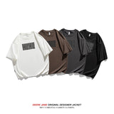 Men's T-Shirts Summer Short-Sleeved T-shirt Men's Loose Brown Casual