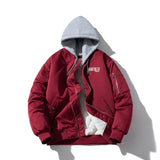 Mens Vintage Jackets Student Thickened Jacket Padded Baseball Uniform