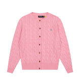Ralph Lauren Knitted sweaters ruff pony standard twist wool crew neck knitted cardigan
