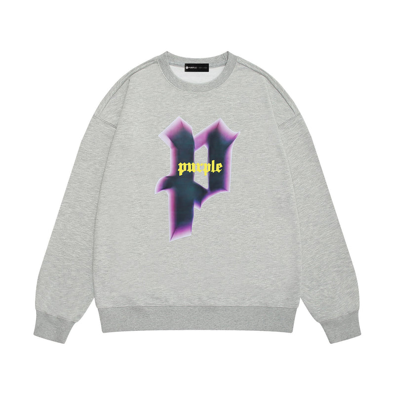 Purple Brand Sweatshirt Loose Crew Neck Sweater