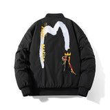 Mens Vintage Jackets Autumn/Winter Embroidered Jacket Padded Flight Suit Baseball Suit