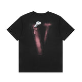 Vlone T Shirts Summer Short Sleeve European and American Women's Personalized Printed Popular T-shirt