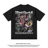 Nba T Shirt Printed Short-Sleeved Top Washed Distressed round Neck T-shirt Male and Female Trendy Brand