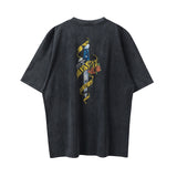 Men Vintage T-Shirts Washed Short Sleeve T-Shirts Guns N 'Roses Skull