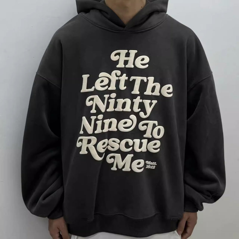 Mens Vintage T-Shirts CPFM CHO Kanye foam print KANYE loose hooded sweater