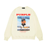 Purple Brand Sweatshirt Loose Crew Neck Sweater