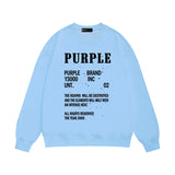 Purple Brand Sweatshirt Loose Crew Neck Sweater