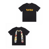 Evisu T Shirts Loose Versatile Casual T-Shirts