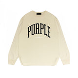 Purple Brand Long Sleeve T-Shirt Fashion Loose Long Sleeve Top
