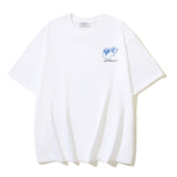Off White T Shirts OW Bubble Letter Print Crew Neck Pullover Short Sleeves