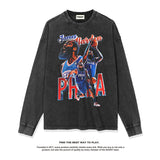 Nba Long Sleeve Shirt Long Sleeve T-shirt High Street Pure Cotton