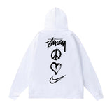 Stussy Hoodie Fall/Winter Fleece Hooded Sweater