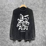 Purple Brand Distressed Long Sleeve Shirt Fashion Distressed Loose Long-sleeved Top